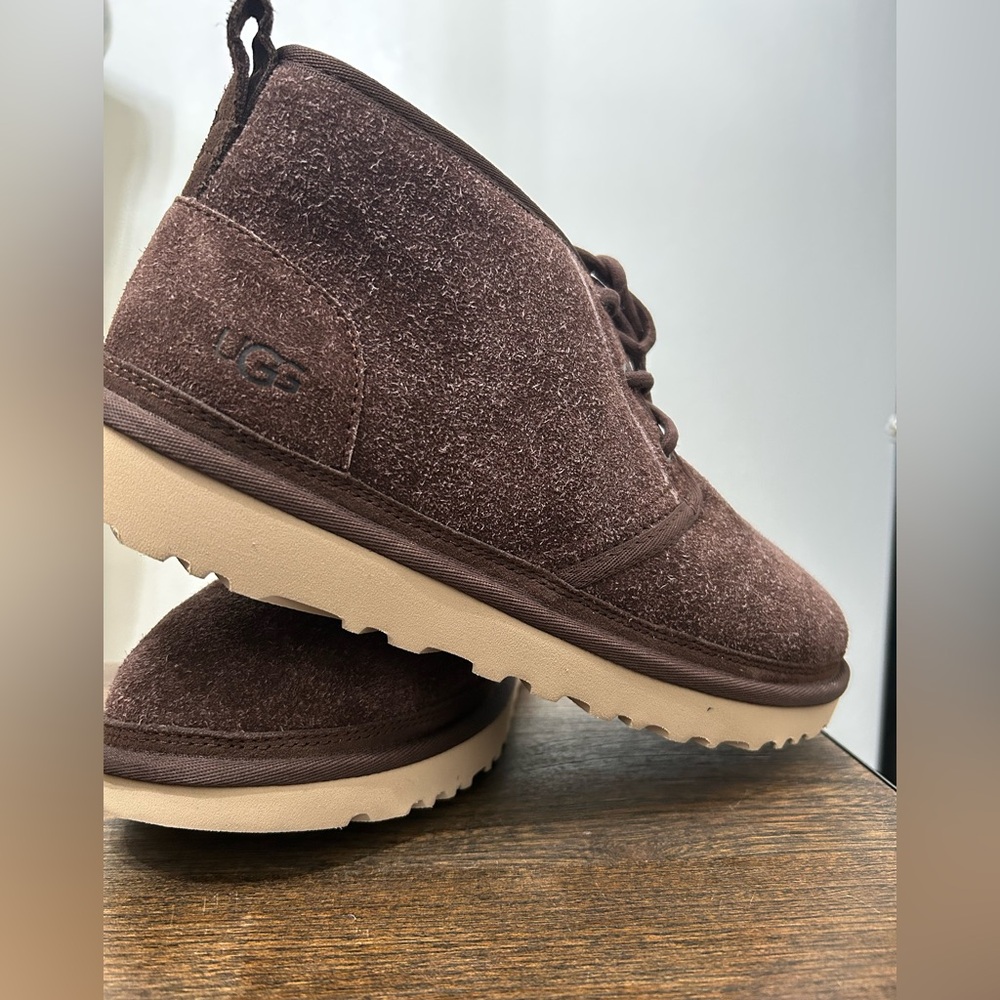 Mens UGG® Neumel Shaggy Suede -
Ankle Boots with Tan Sole - Picture 2 of 3